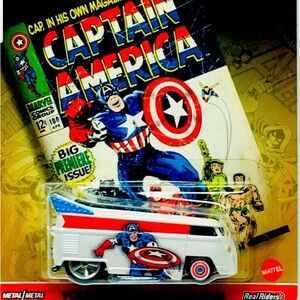 Hot Wheels Premium Captain America Volkswagen Drag Bus